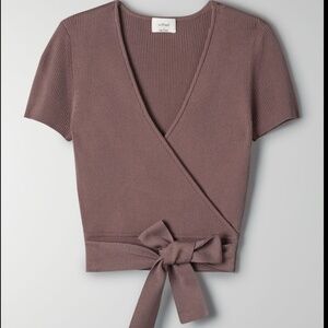Aritzia Wilfred All Tied  Up sweater top small